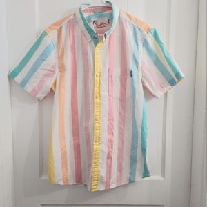 Chubbies Large Mens pastel candy striped buttondown shirt